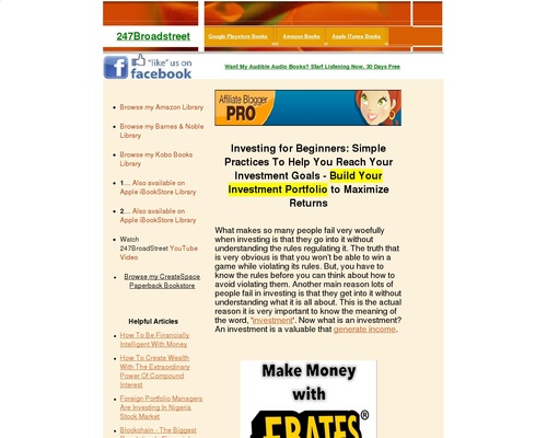 Always Sharing Investment Ideas and Much More & Money Making Business Ideas & Creative Ways to Make Money & Ideas to Make Money & Work At Home Career Ideas & How to Make Money &  Make Money - 247Broadstreet.com