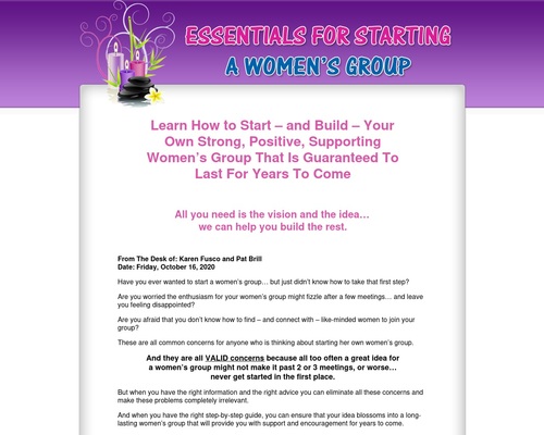 Essentials for Starting a Women's Group