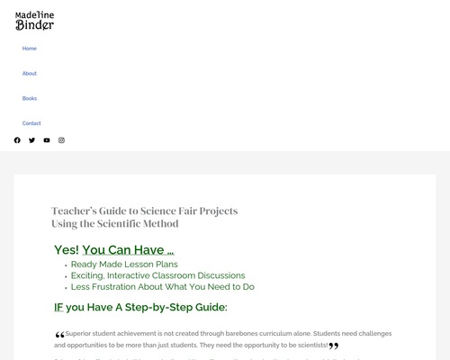 Teacher’s Guide to Science Fair Projects Using the Scientific Method - madelinebinder.com