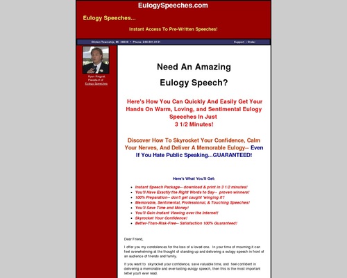 Eulogy Speeches - Pre-Written Eulogy Speeches